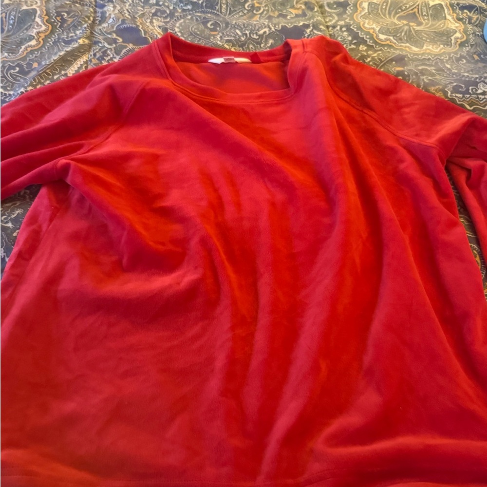 Time and Tru Vibrant Red Top
